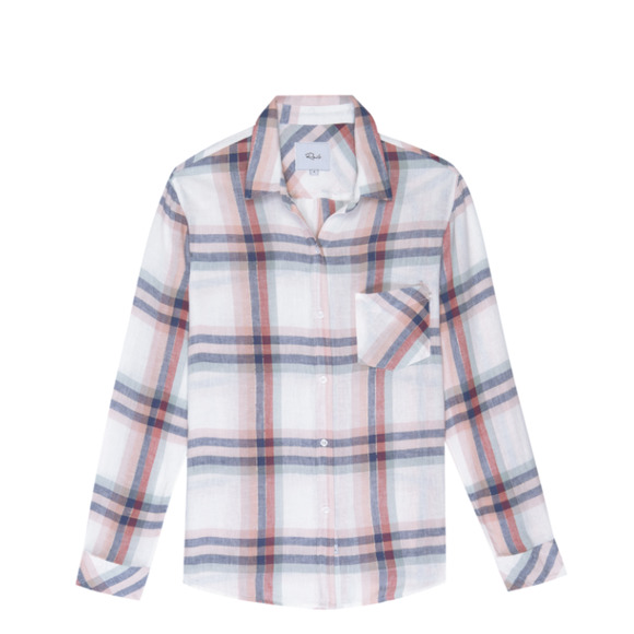 NWT Rails Charli Plaid Button Down Blouse Shirt L - Picture 12 of 12